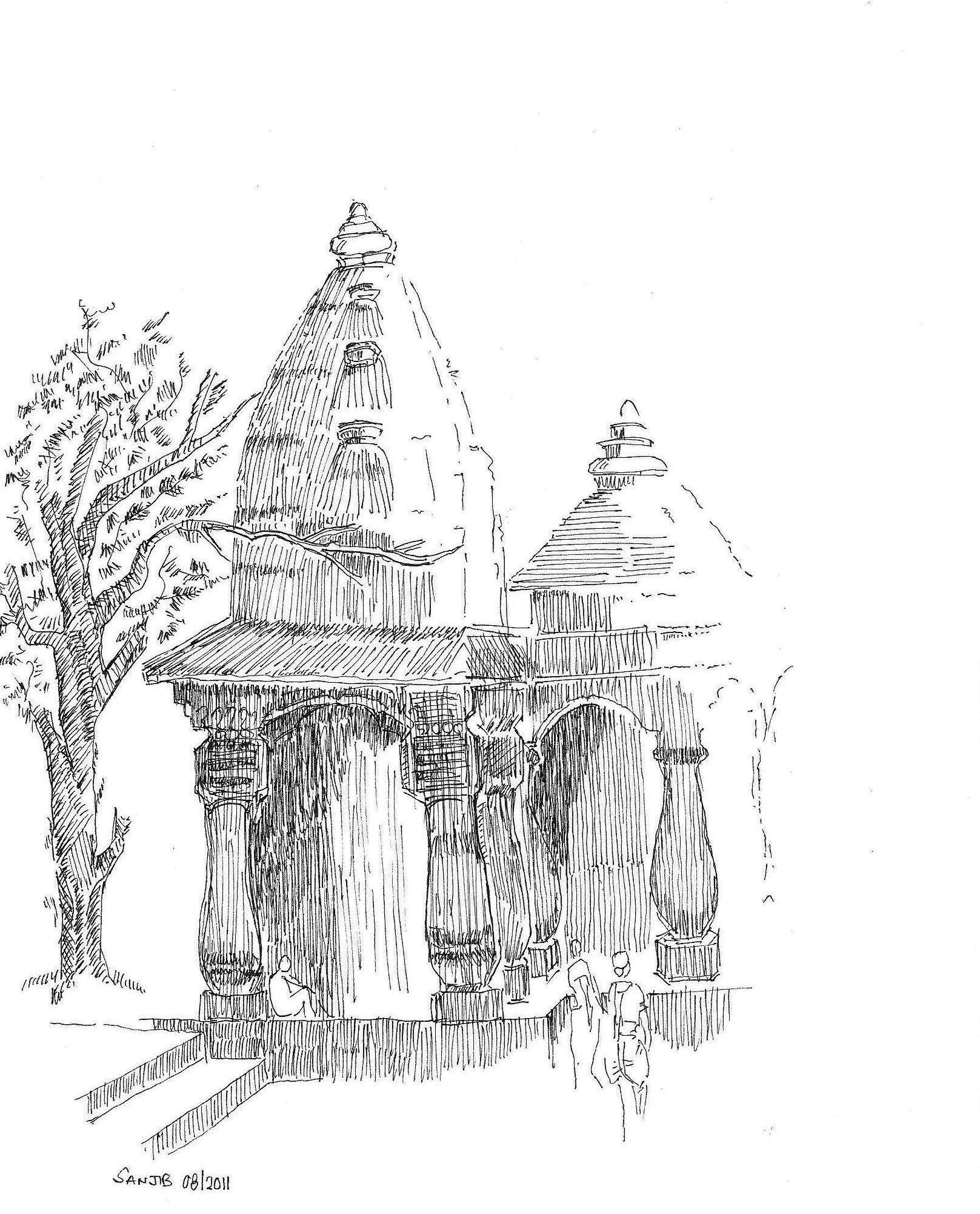 Temple Sketch at PaintingValley.com | Explore collection of Temple Sketch