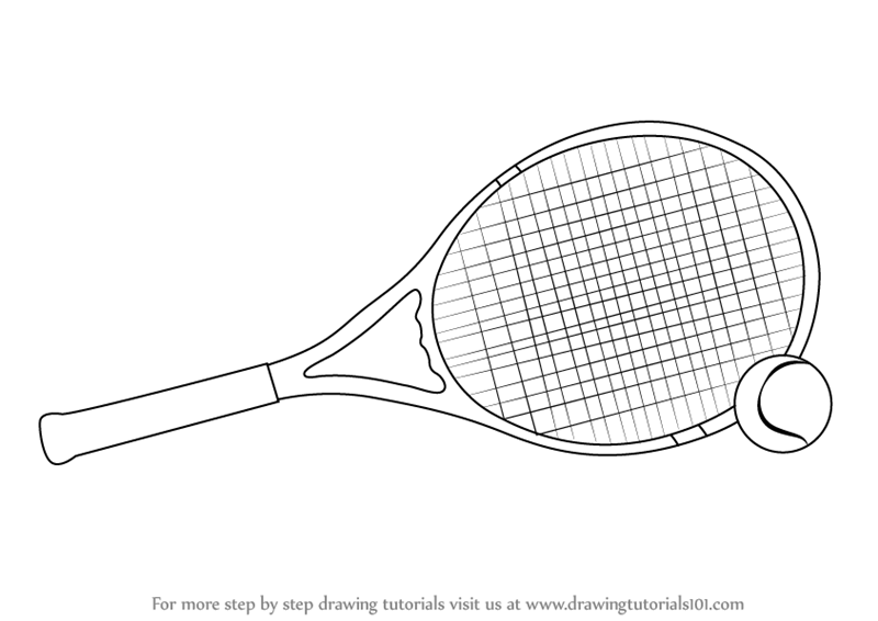 800x566 Learn How To Draw Tennis Racket And Ball (Other Sports) Step By - Tennis Ball Sketch