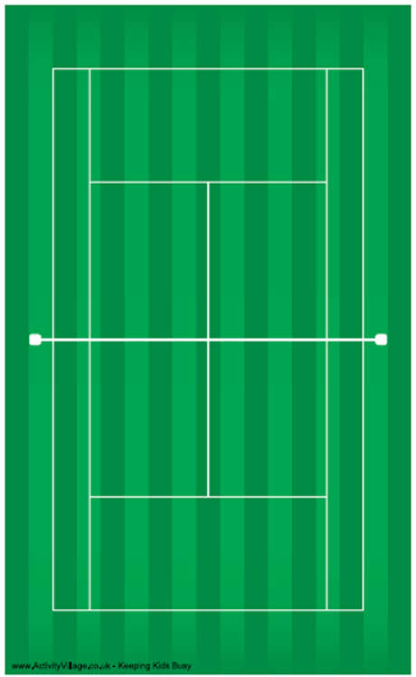 460x747 Drawing Tennis Court - Tennis Court Sketch