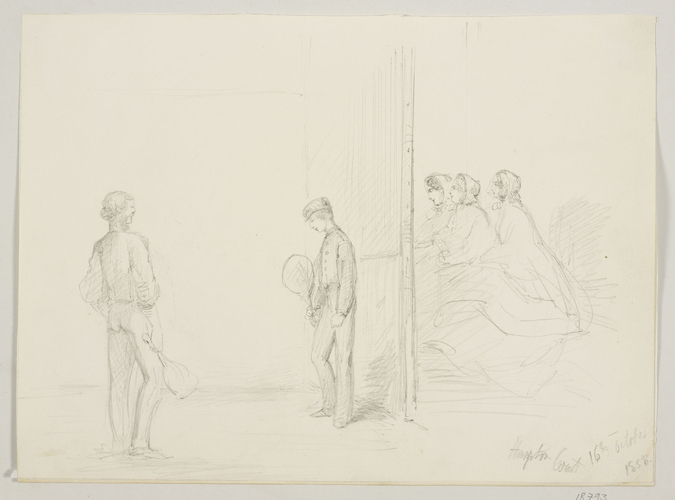 675x500 Ella Taylor (1827 1914) - Tennis Court Sketch