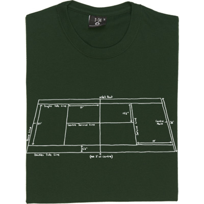 400x400 Tennis Court Diagram T Shirt From - Tennis Court Sketch