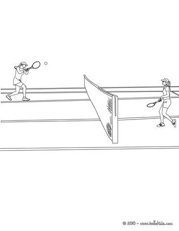 364x470 Tennis Court Coloring Page. More Sports Coloring Pages On - Tennis Court Sketch