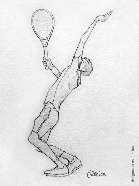 480x640 Sketch Tennis Serve Blog.designosaur.us - Tennis Player Sketch