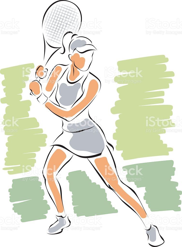 753x1024 Tennis Girl Sketch Vector Id500756187 Design - Tennis Player Sketch