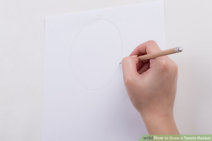 728x484 How To Draw A Tennis Racket 10 Steps (With Pictures) - Tennis Racket Sketch