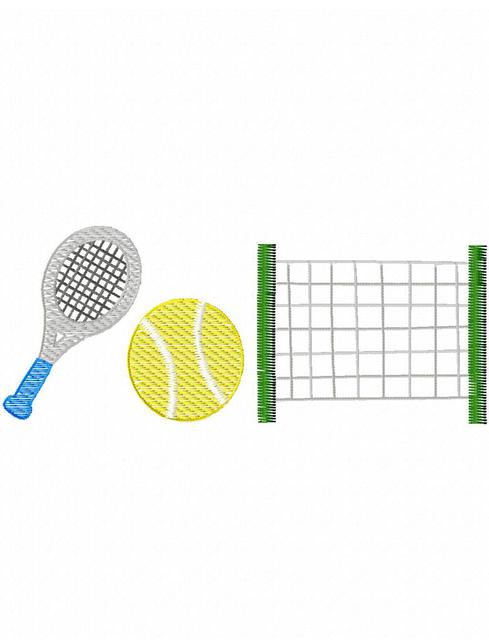 489x640 Trio Tennis Sketch Machine Embroidery Design - Tennis Sketch