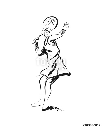 400x500 Vector Sketch Woman Playing Tennis Stock Image And Royalty Free - Tennis Sketch
