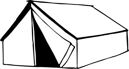 443x237 Canvwa Wall Tent Internal Frame - Tent Sketch