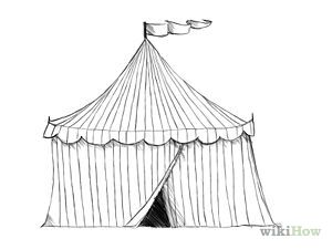 300x225 Draw A Circus Tent Art Drawings, Circus Art And - Tent Sketch