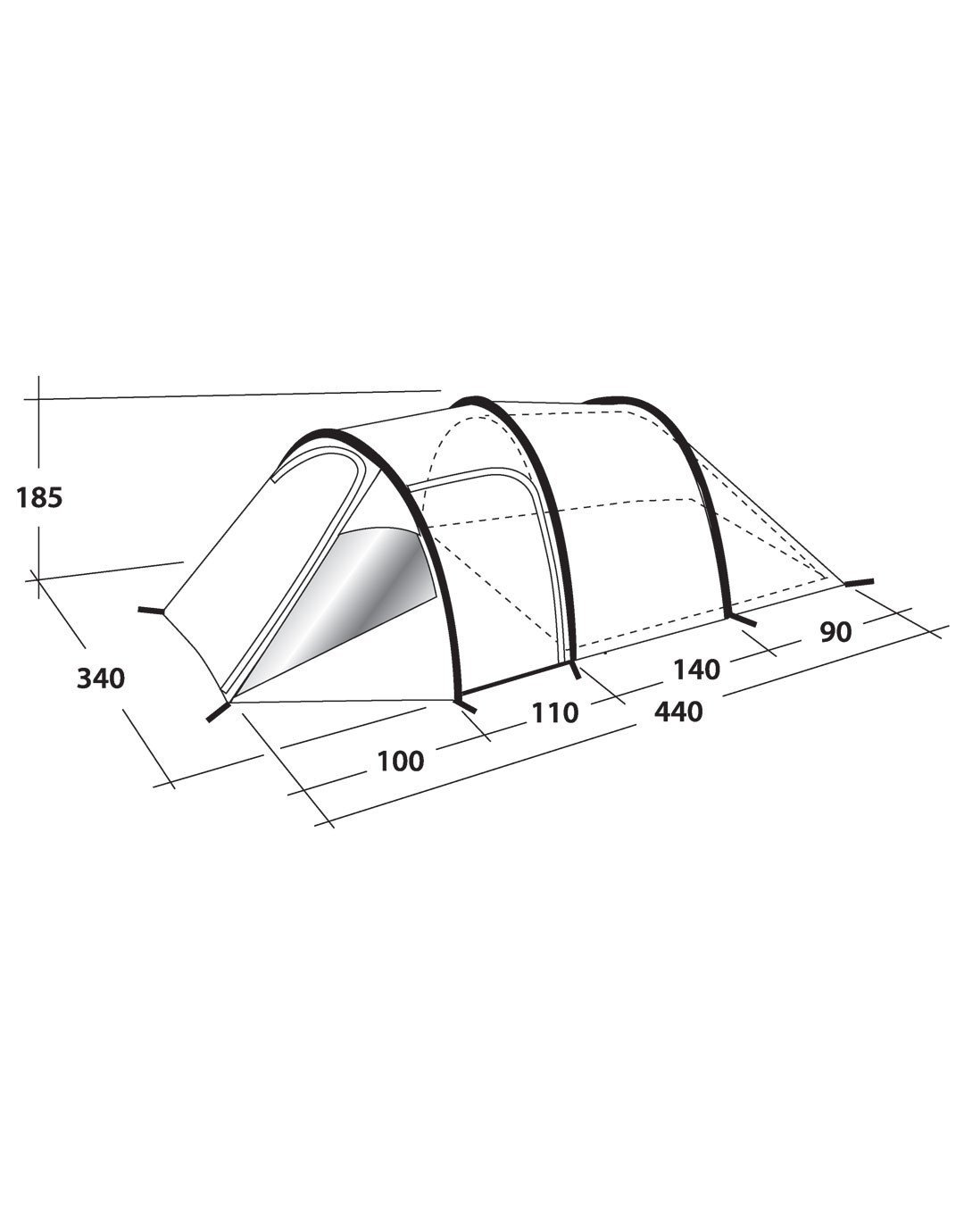 1080x1380 Outwell Earth 5 Tent Simply Hike Uk - Tent Sketch