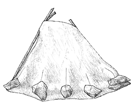 275x220 The Franklin Trail Tent Rings - Tent Sketch