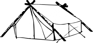 300x141 Canavs Wall Tent - Tent Sketch
