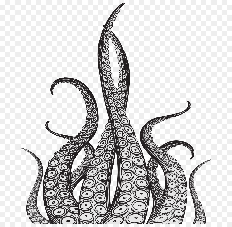 900x880 Kraken Octopus Squid Drawing Tentacle - Tentacle Sketch