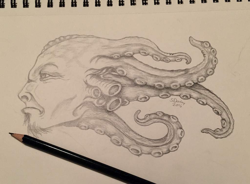 1024x753 Day 4 Tentacle Tuesday Horror Amino - Tentacle Sketch