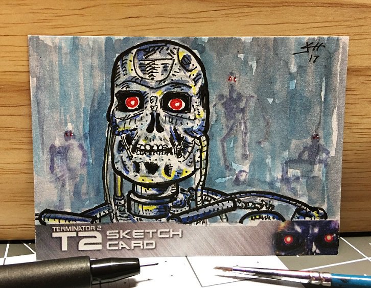 726x564 Terminator 2 Judgment Day 25 Years On Anniversary Official - Terminator Sketch