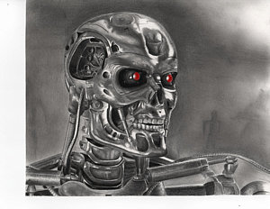 300x232 Terminator Drawings Fine Art America - Terminator Sketch
