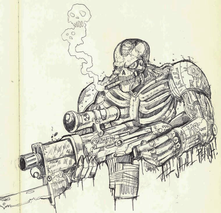 760x735 Terminator Sketch By Theshadling On Newgrounds - Terminator Sketch