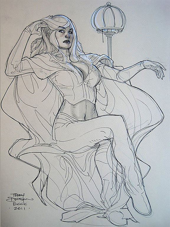 576x767 Terry Dodson Specializes In Curves And Superheroes [Art] - Terry Dodson Sketch