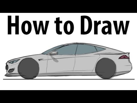 480x360 How To Draw A Tesla Model S - Tesla Sketch