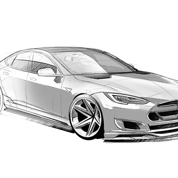 360x360 Tesla Red 1 Unisex T Shirt By Lenag V Redbubble - Tesla Sketch