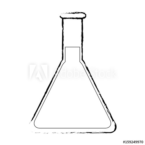 500x500 Sketch Test Tube Laboratory Chemistry Glass Vector Illustration - Test Sketch