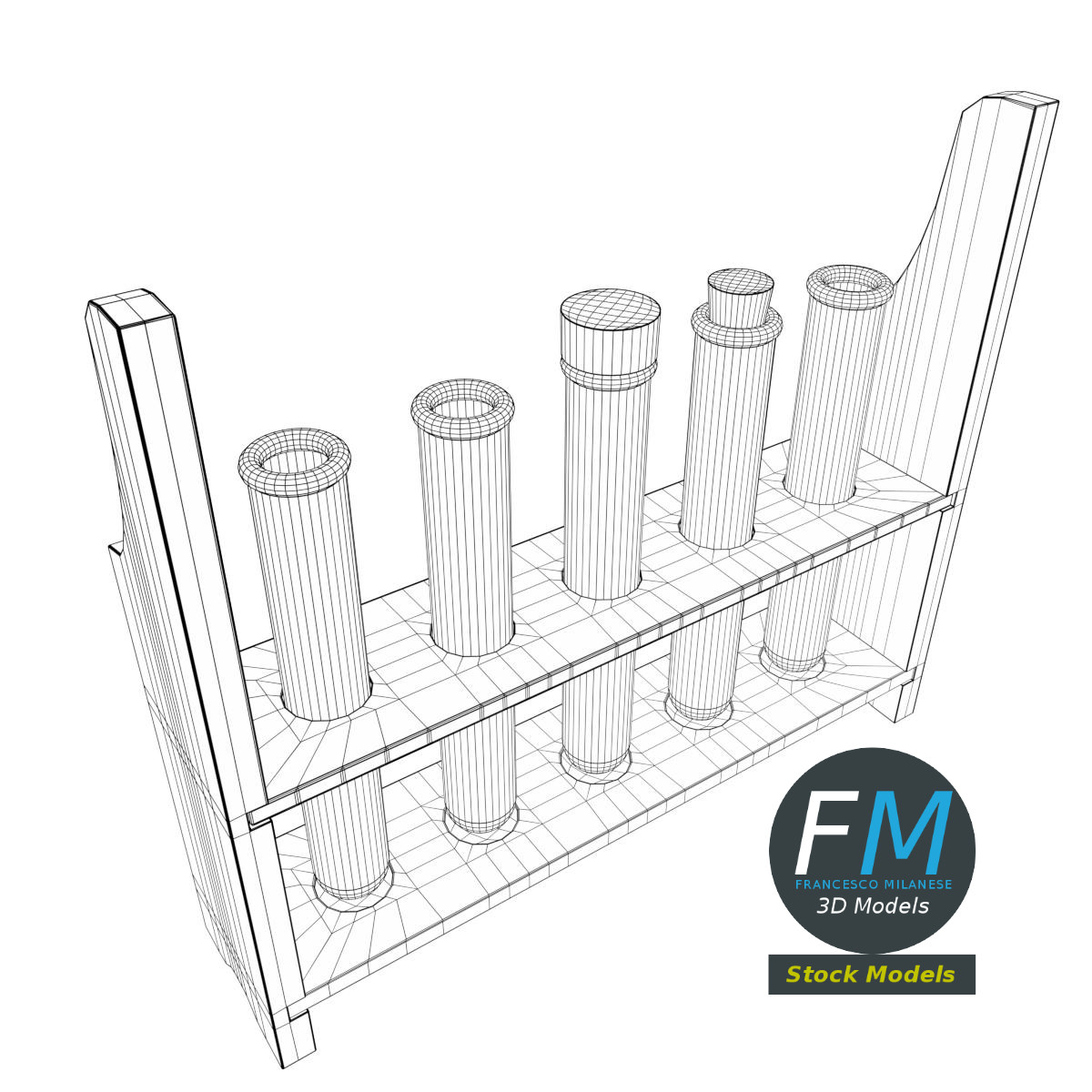1200x1200 Science Test Tubes Rack - Test Tube Rack Sketch