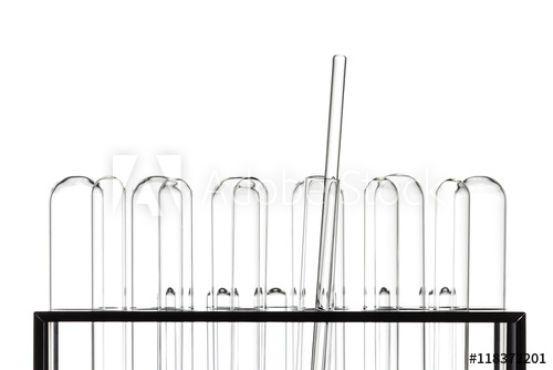 500x334 Test Tube In Rack With Stirring Rod On White Background - Test Tube Rack Sketch