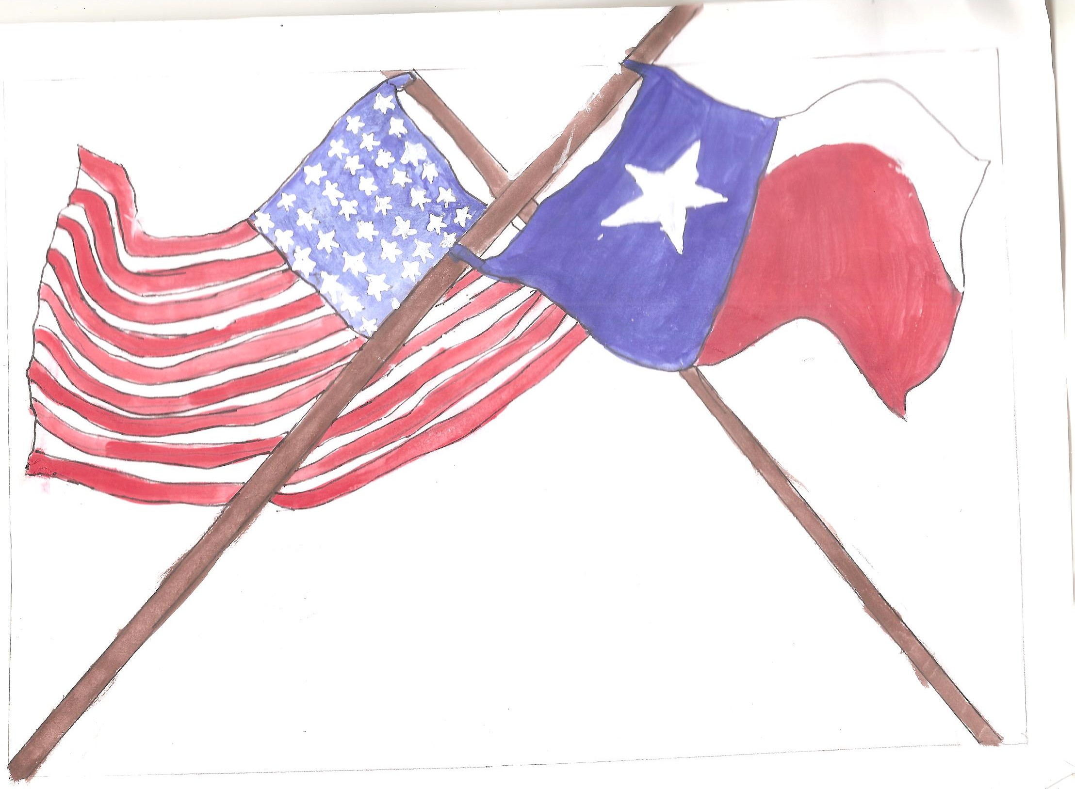 Texas Flag Sketch at Explore collection of Texas