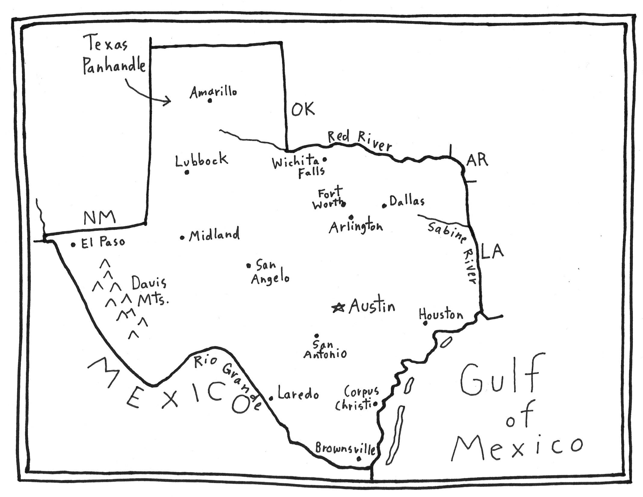 2136x1653 More Fun With A Sketch Map Of Texas - Texas Sketch