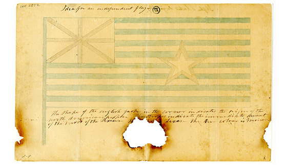 560x323 Revised Sketch For The Texas Flag Bullock Texas State History Museum - Texas Sketch