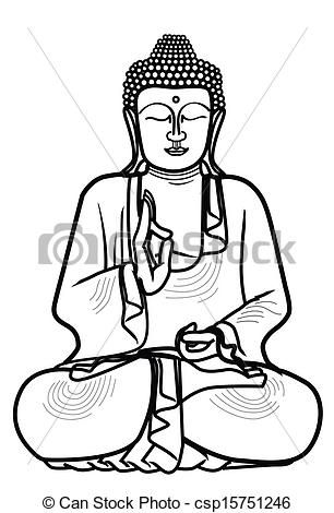 306x470 15 Buddha Clipart Illustration For Free Download On Mbtskoudsalg - Thai Buddha Sketch
