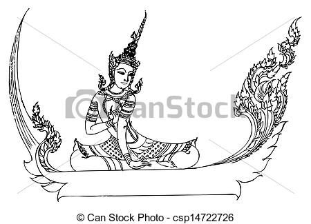 450x325 Buddha Clipart Thai - Thai Buddha Sketch