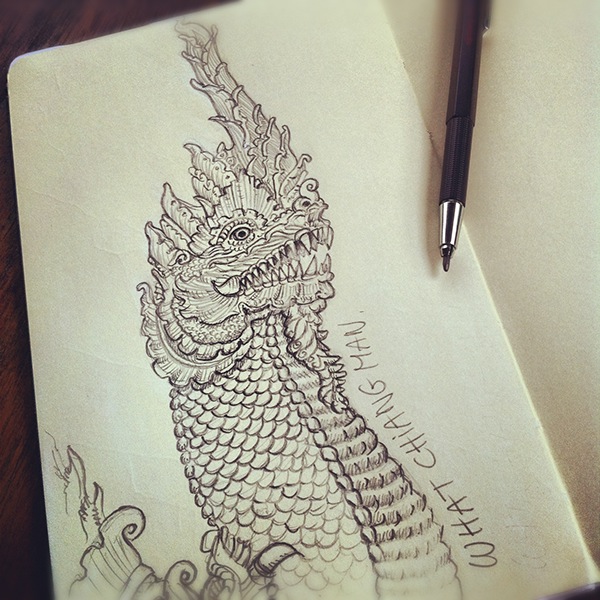 600x600 Drawing Of Thailand On Behance - Thailand Sketch