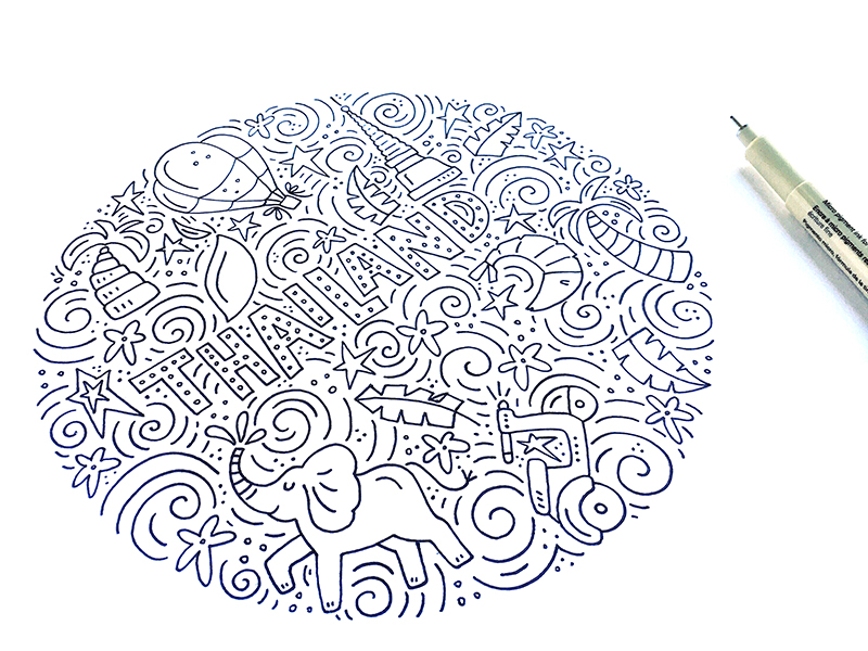 800x600 Sketch Of Thailand By Olga Zakharova - Thailand Sketch