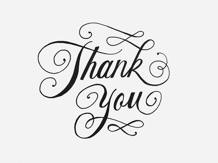 750x563 Thank You Card Lettering Sketch Leo Gomez The Whole Life Co. - Thank You Sketch