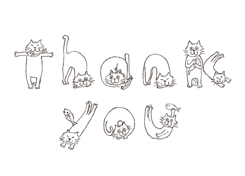 500x360 Thank You Card Sketch - Thank You Sketch