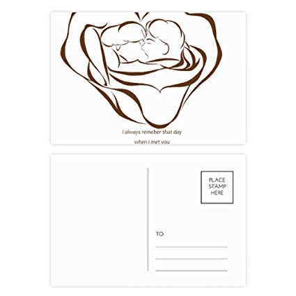 425x425 Rose Love Valentine Sketch Fuying Painting Postcard - Thanks Sketch