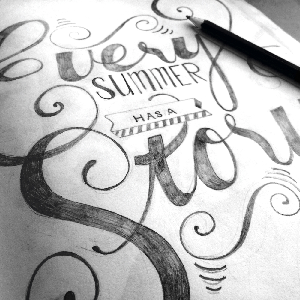 1000x1000 Every Summer Has A Story Sketch The Obsessive Type - Thanks Sketch