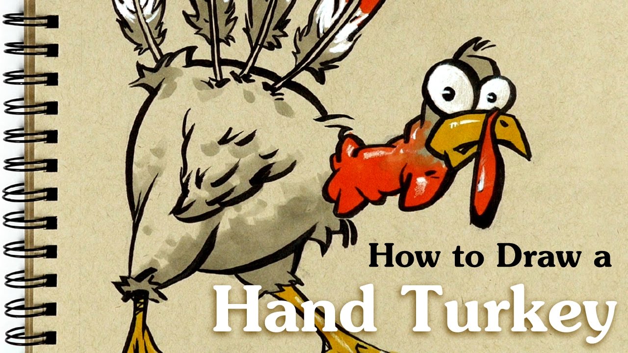 1280x720 How To Draw A Hand Turkey - Thanksgiving Turkey Sketch