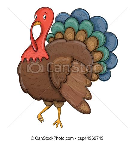 450x470 Sketch Turkey. Colorful Sketch Style Illustration Of Turkey - Thanksgiving Turkey Sketch