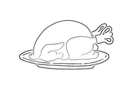 450x300 Thanksgiving Turkey Cartoon Sketch - Thanksgiving Turkey Sketch