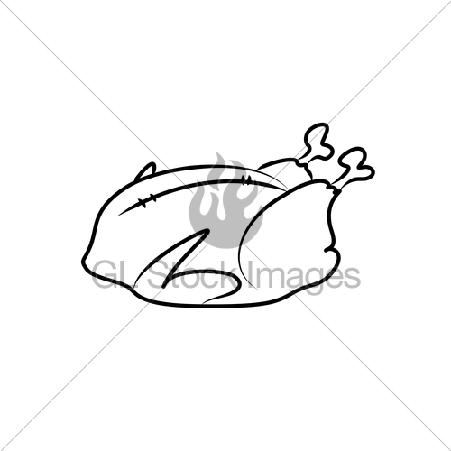 500x500 Vector Thanksgiving Turkey. Hand Drawn Sketch Turkey Gl Stock Images - Thanksgiving Turkey Sketch