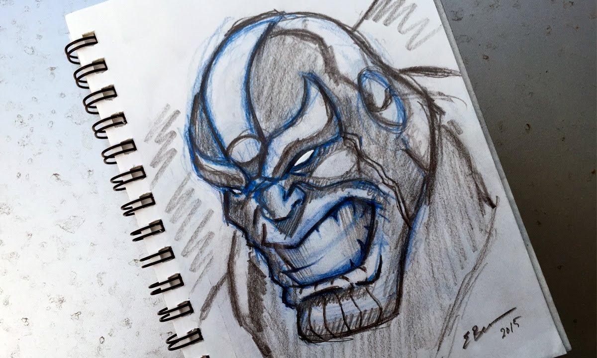 1200x720 How To Sketch Thanos - Thanos Sketch