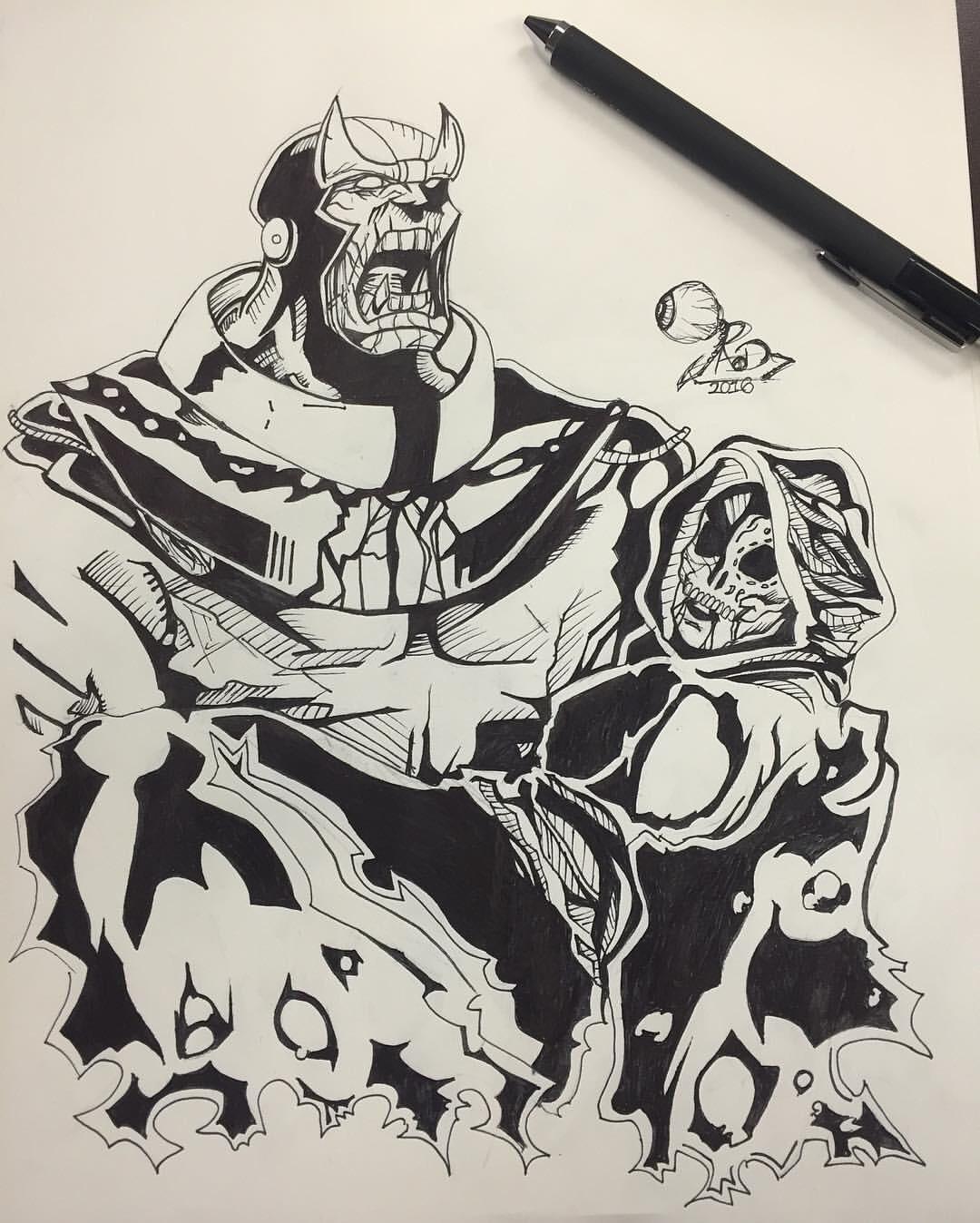 1080x1348 Old Ink Practice, Thanos Drawing Marvel - Thanos Sketch