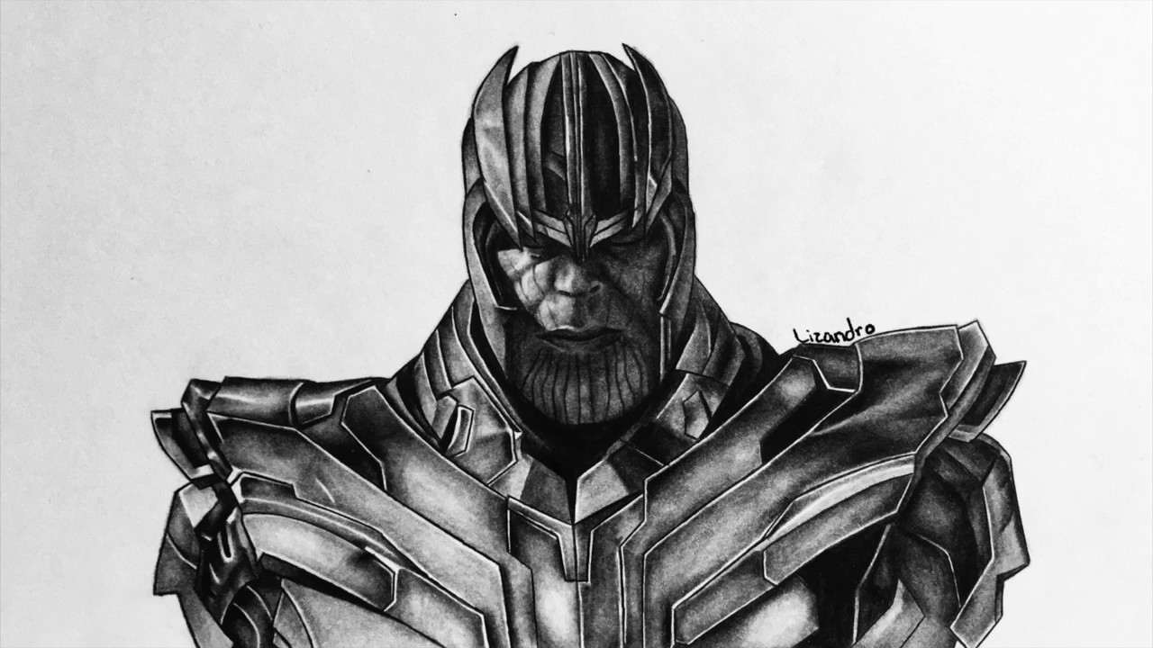 1280x720 Avenger Infinity War Thanos Drawing - Thanos Sketch