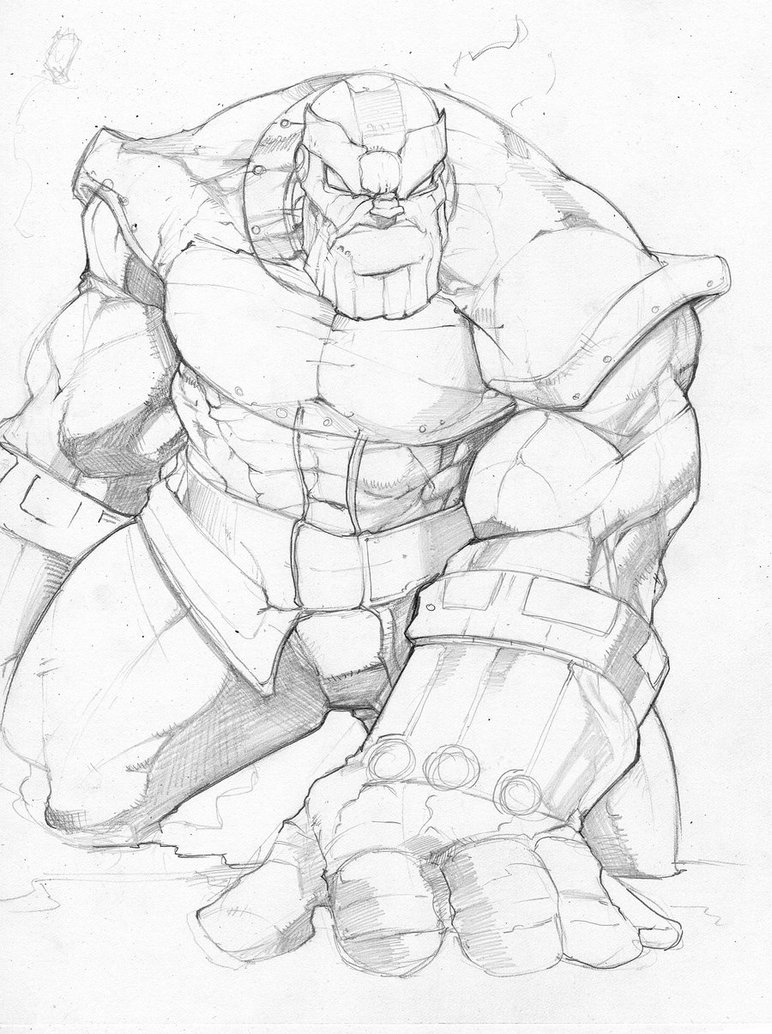 772x1034 Thanos Pencil Sketch By Donnygreen - Thanos Sketch