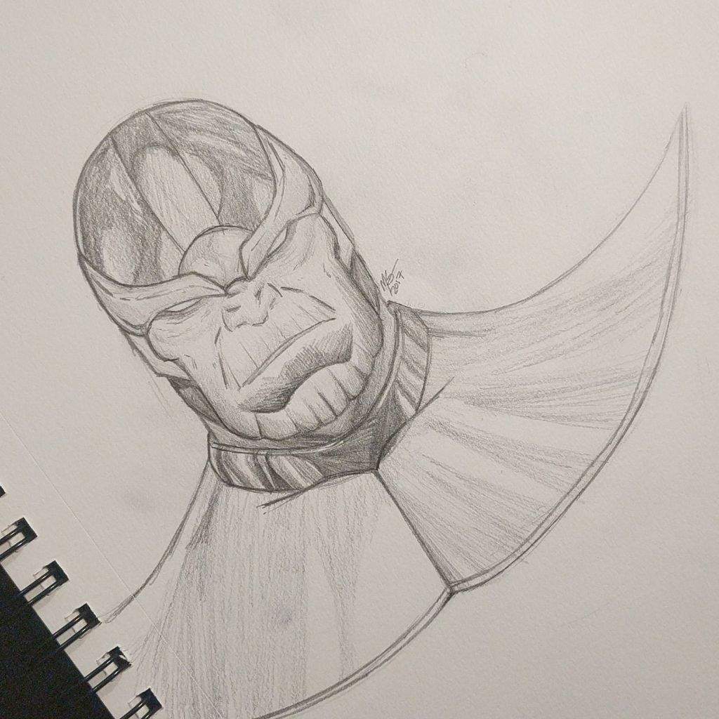 1024x1024 Thanos Sketch Comics Amino - Thanos Sketch