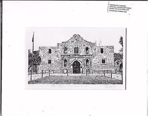 300x236 The Alamo George Callins Drawing Pen Ink Signed 2000 New Must Be - The Alamo Sketch