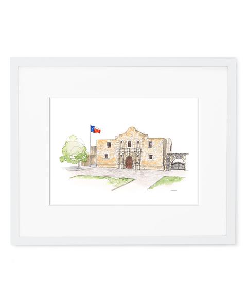 480x600 The Alamo Texas Monthly General Store - The Alamo Sketch