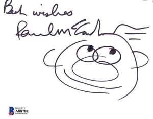 300x233 Paul Mccartney The Beatles Signed Autographed Drawing Sketch - The Beatles Sketch